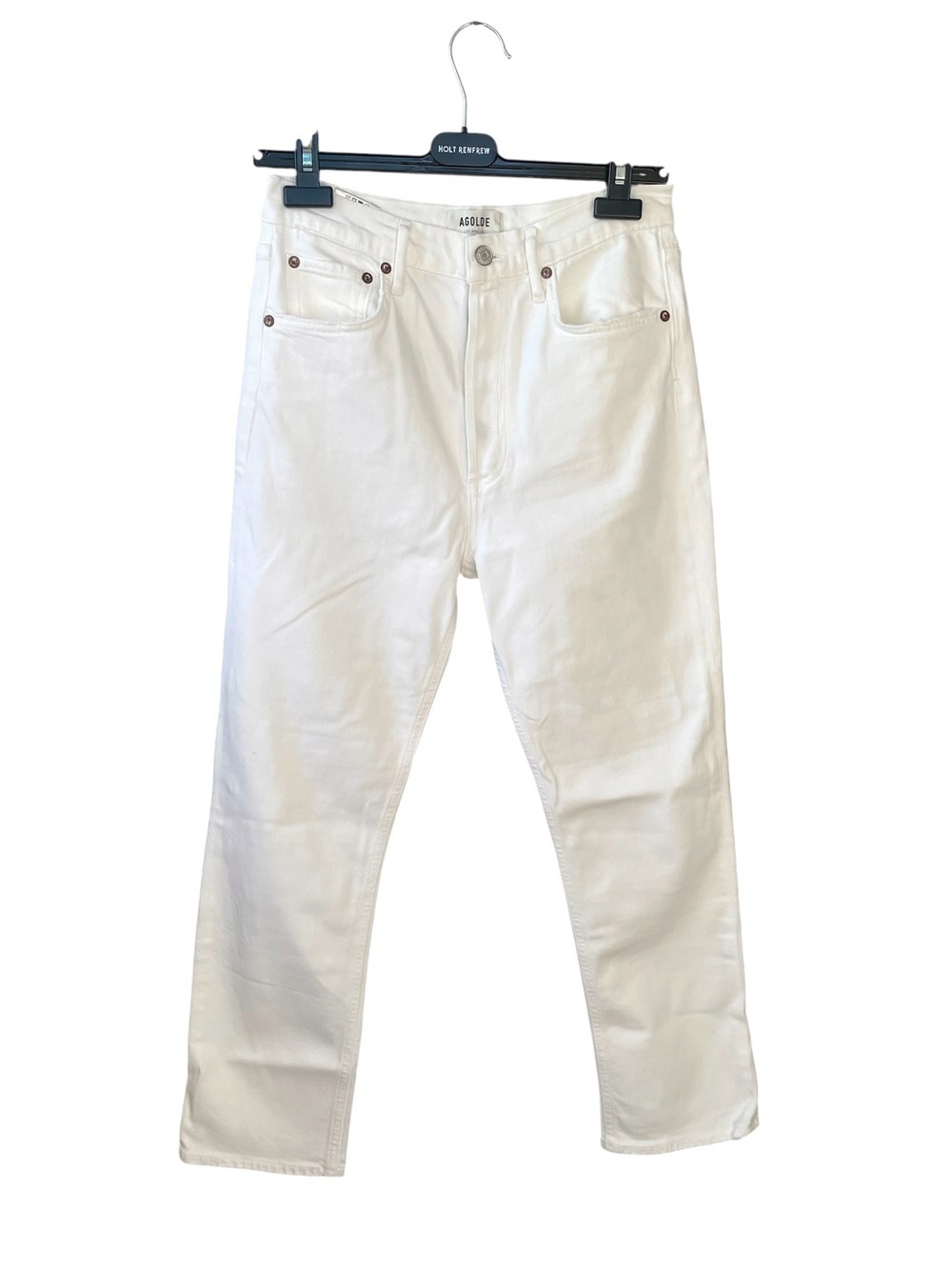 Agolde Riley High Rise Crop Straight Jeans 27 - Picture 9 of 13